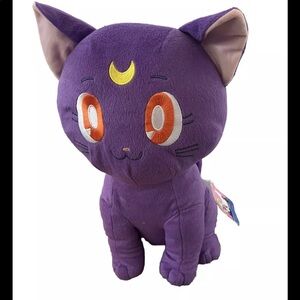 Clever Idiots Sailor Moon Luna Cat Plush 15” New With Tags